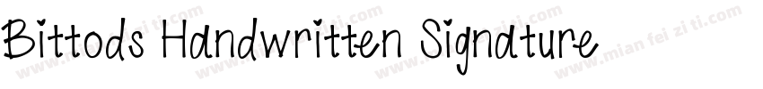Bittods Handwritten Signature Font字体转换